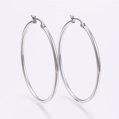 Tarnish Resistant 304 Stainless Steel Big Hoop Earrings