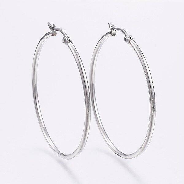 Tarnish Resistant 304 Stainless Steel Big Hoop Earrings