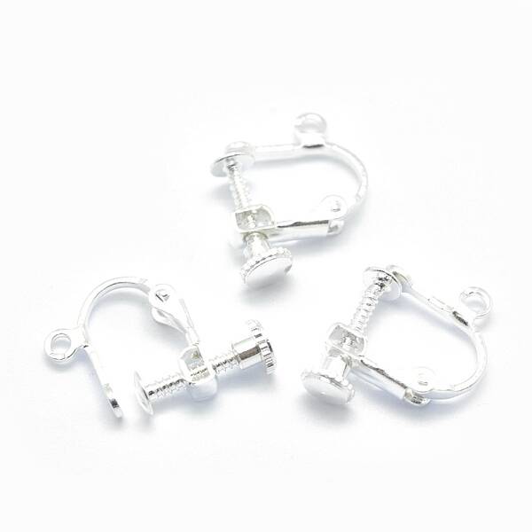 Racking Plated Brass Clip-on Earring Findings