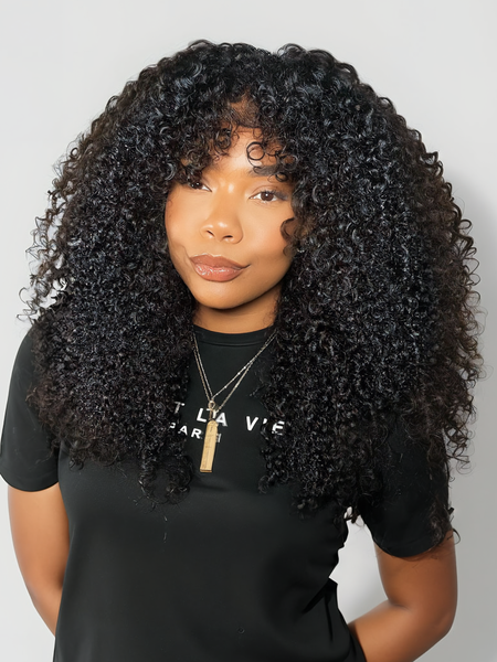 Nadula Super Sale Bye Bye Knots Wig 2.0é©?7x5 Kinky Curly Pre cut Lace Closure 180% Density Human Hair Wigs