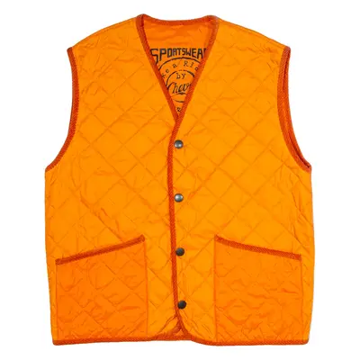 CHEVY Mens Quilted Gilet Orange Diamond XL
