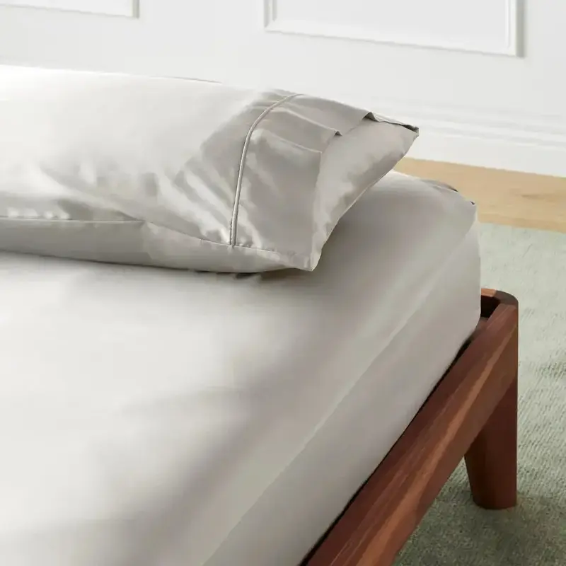 CleanBamboo® Signature Sateen Fitted Sheet | Color: Cloud | Size: Cal King