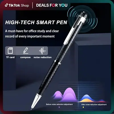 Smart Digital Pen, Refillable,Metal Body,Portable Compact Tech Gadget,Voice-Activated Smartphone Recorder Noise Reduction Con...