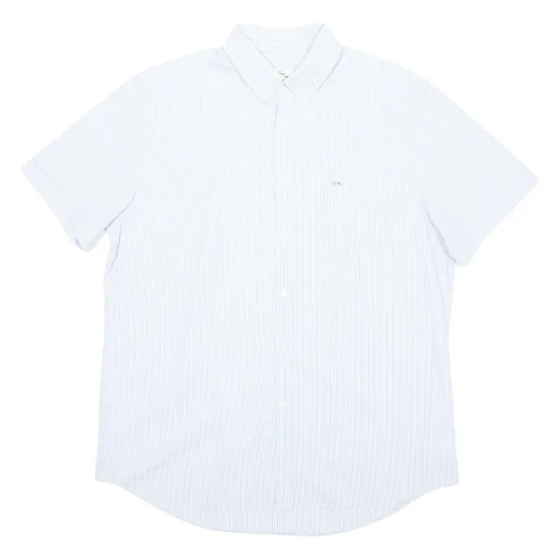 LACOSTE Mens Shirt Blue Striped L