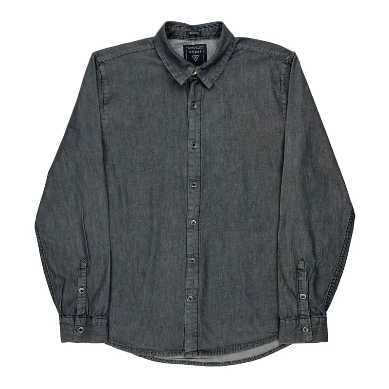 Guess Denim Shirt - Medium Grey Cotton