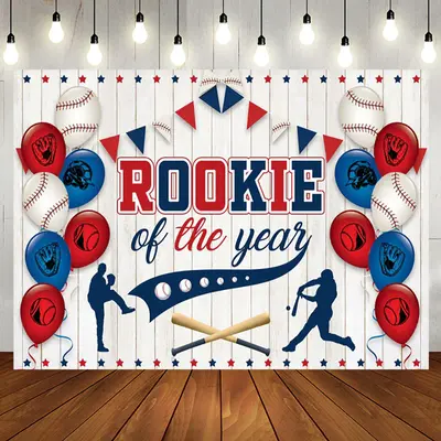 Aperturee Rookie Of The Year Baseball Party Backdrop