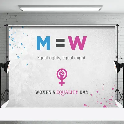 Equal Rights Might Happy Womens Equality Day Backdrop