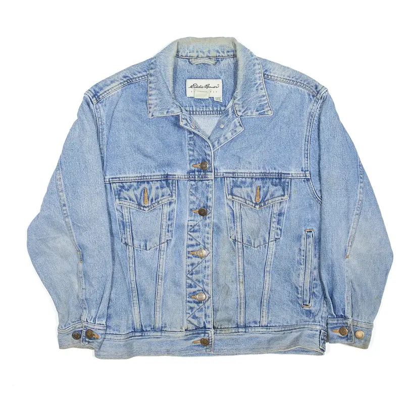EDDIE BAUER Jacket Blue 90s Denim Womens XS