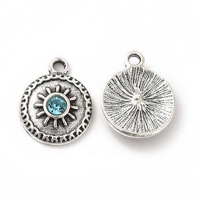 Rack Plating Alloy Rhinestone Pendants