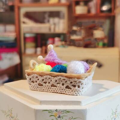 Yarn Ball & Resin Storage Basket Model