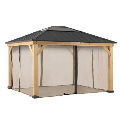 SUNJOY Replacement Mosquito Netting for 11 ft. ×13 ft. Wood-Framed Gazebos