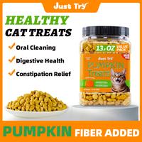 13.4 OZ Cat Treats Pumpkin Healthy Cat Snacks Training Biscuits Treats for Cats Digestive Support Low Calorie Snacks Natural ...