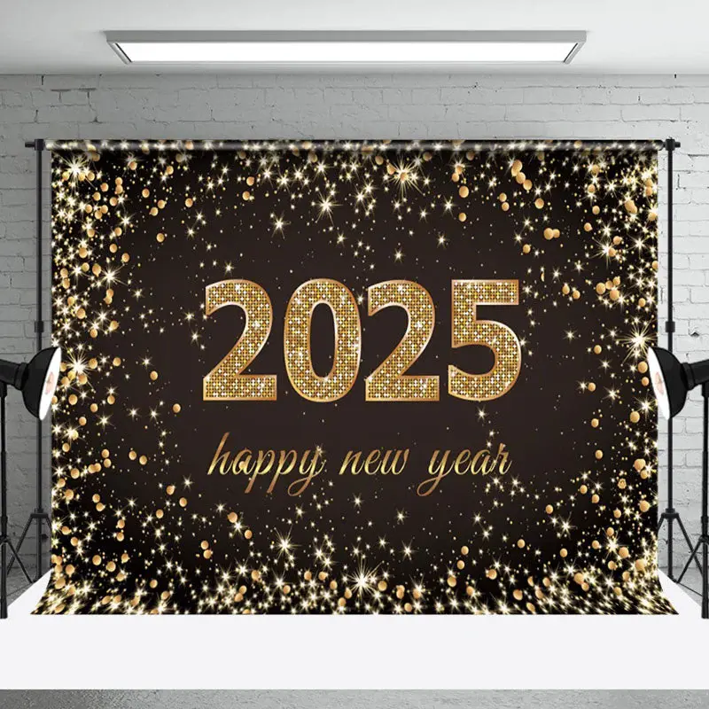 Aperturee Happy New Year 2025 Green Christmas Tree Backdrop - Aperturee