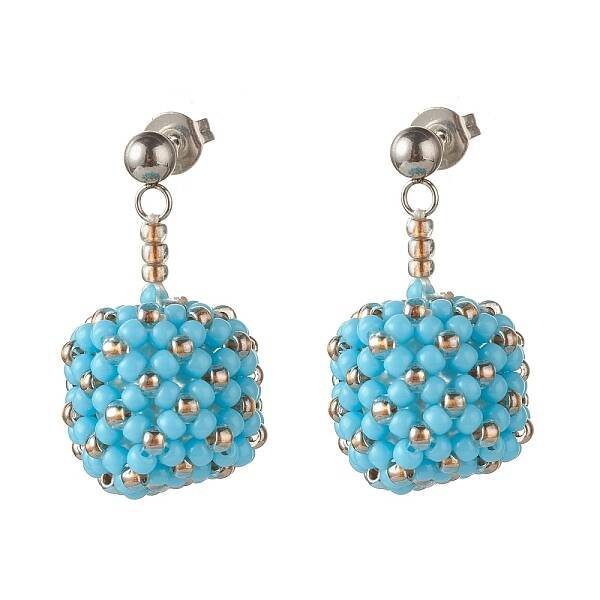TOHO Japanese Seed Beads Dangle Stud Earrings