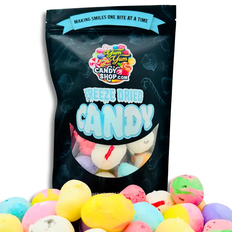 Freeze Dried Salt Water Taffy Mix Candy Snack Candies Sweet Chocolate Banana Peppermint Huckleberry Raspberry Cinnamon Creams...