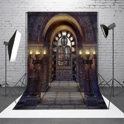 Retro Architecture Door Marble Photography Backdrop - Aperturee