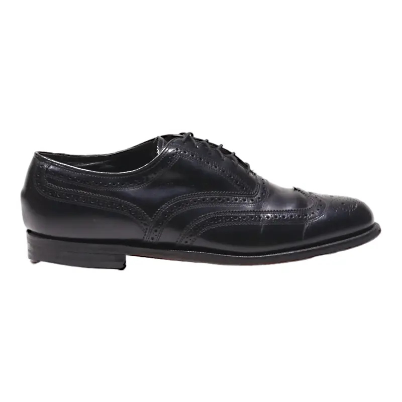 FLORSHEIM Brogue Shoes Black Leather Mens UK 9.5