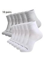 Women's Letter Pattern Crew Socks, Casual Comfy Breathable Sports Socks for Daily Wear, Women's Socks for All Seasons