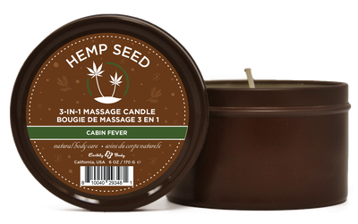 Hemp Seed 3-in-1 Massage Candle Cabin Fever 6oz/ 170 G