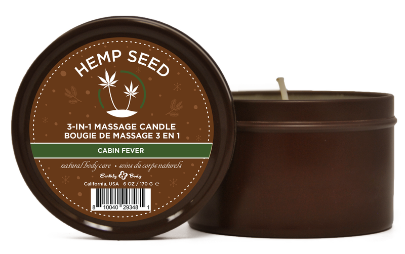 Hemp Seed 3-in-1 Massage Candle Cabin Fever 6oz/ 170 G
