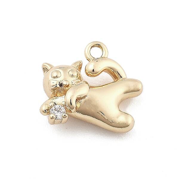 Brass Micro Pave Cubic Zirconia Pendants