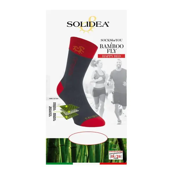 Solidea Socks For You Bamboo Fly Happy Red Compression 18 24mmhg White 3L