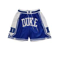 2025 Basketball shorts DUKE Four pockets Cheap and High Quality Sewing embroidery covered court Beach Pants Outdoor sports sh...