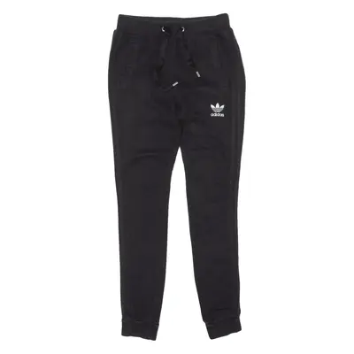 ADIDAS Joggers Black Tapered Womens UK 6 W26 L28