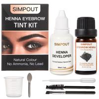 Simpout Henna Brow Tint Kit，New Eyebrows for girl,  Spot Color Henna Powder with Developer Kit, 100% Natural Root Touch Up,...