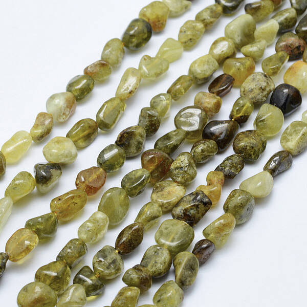 Natural Green Garnet Beads Strands