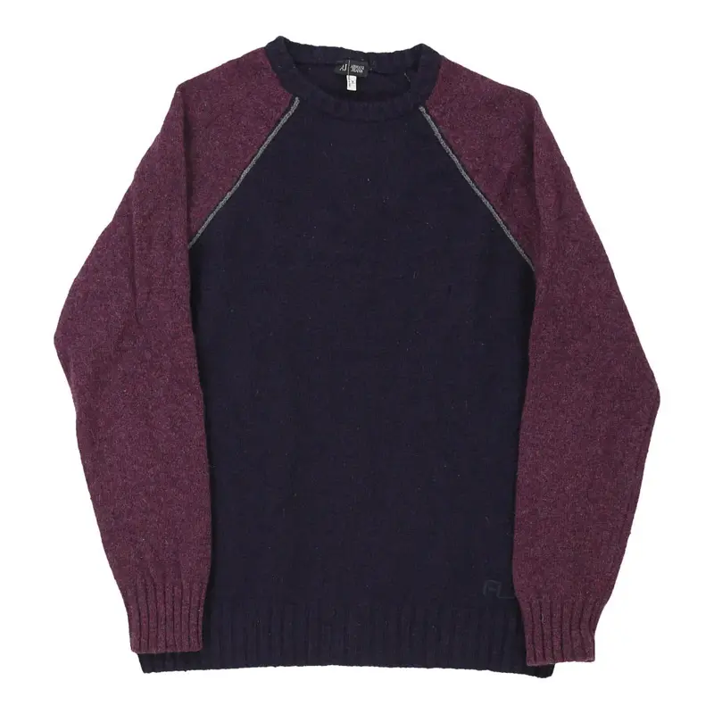 Armani Jeans Jumper - Medium Navy Wool