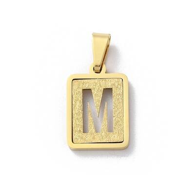 304 Stainless Steel Alphabet Pendants