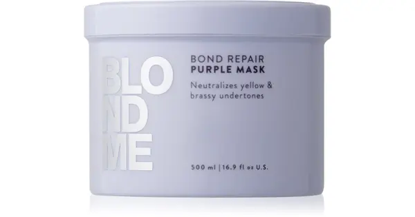 Schwarzkopf Professional Blondme Bond Repair Purple maschera for hair neutralizer for yellow tones 500 ml