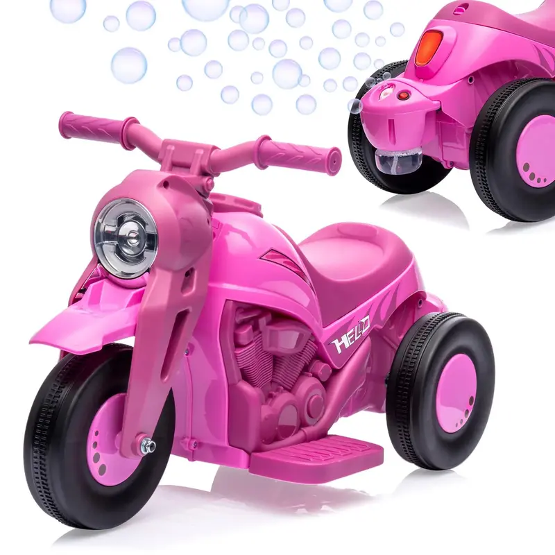 Garvee Ride - P Series: 6V Battery-Powered Electric Motorcycle with 1.9 Mph Speed, Led Headlights, Music, Pedal, Forward/Reve...