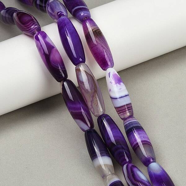 Natural Striped Agate/Banded Agate Beads Strands