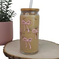 Coquette Bow Glass Cup