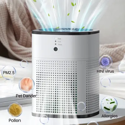Morento Air Purifier 1800 Portable HEPA & Activated Carbon Cleaner with 3-Stage Filtration, One-Button Control, Aromatherapy ...