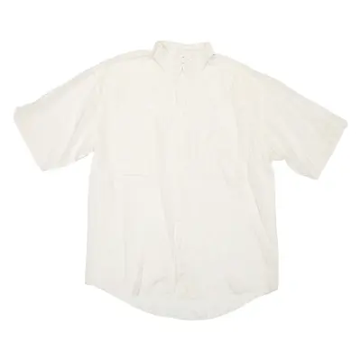 E.B. COMPANY Mens Plain Shirt Beige Silk L