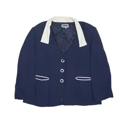 LUISA SPAGNOLI Blazer Jacket Blue 90s Womens XL