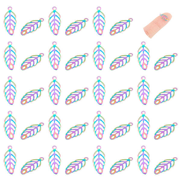 50Pcs 304 Stainless Steel Charms
