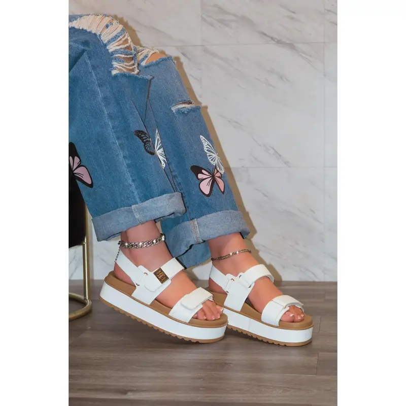 Gaia - Women’s Platform Flat Sandals, Dual Adjustable Straps & Cushioned Footbed, Ideal for Walking Tours or Casual Outfit ...