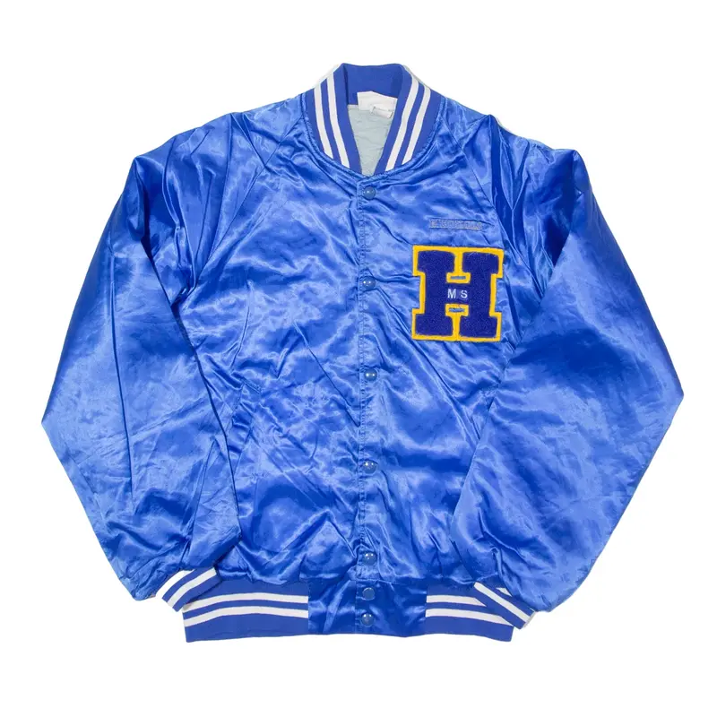 HARTWELL Bomber USA Jacket Blue 90s Mens S