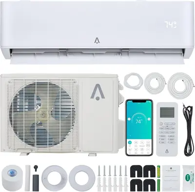 Garvee Mini Split AC/Heating System With WiFi, 12000 BTU 19 SEER 2 115V~, Suitable for 750+ Sq. Ft