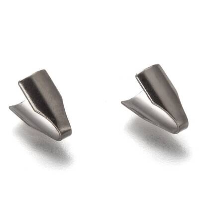 Tarnish Resistant 304 Stainless Steel Folding Crimp Ends