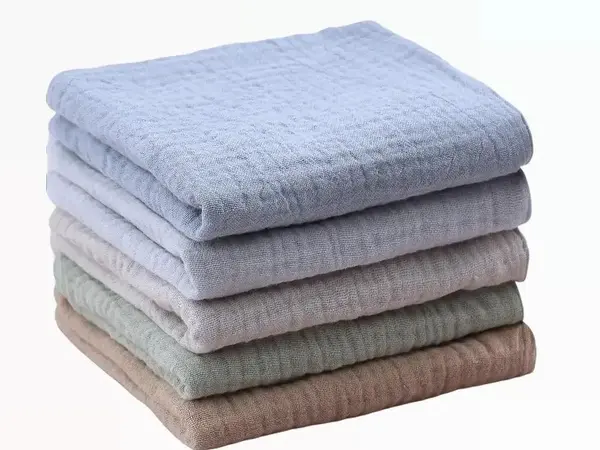 Muslin Cloth Set of 5 for Burping and Wash - Soft Cotton Muslin, 100% Cotton, Super Absorbent, Available in 5 Colorful Design...