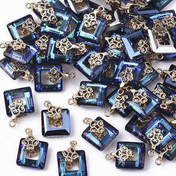 Electroplate Glass Charms