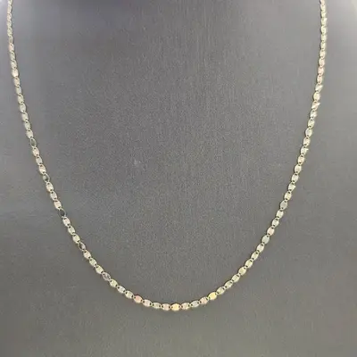 14k Gold Three Tone Gold Chain - Elegant 18\