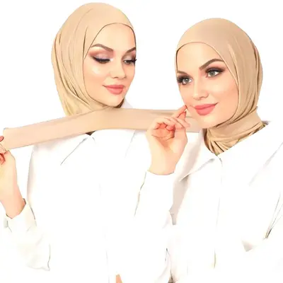 Instant hijab, perfect for sports and exercises, Women's Hijab Turban with Buckle - Adjustable 100% Polyester Headband for Co...