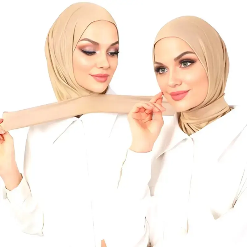 Instant hijab, perfect for sports and exercises, Women's Hijab Turban with Buckle - Adjustable 100% Polyester Headband for Co...