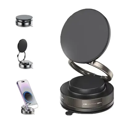 Vacuum Magnetic Suction Cup Car Phone Holder, Retractable Vacuum Magnetic Phone Mount, Full-Angle Rotating Cell Phone Holder ...